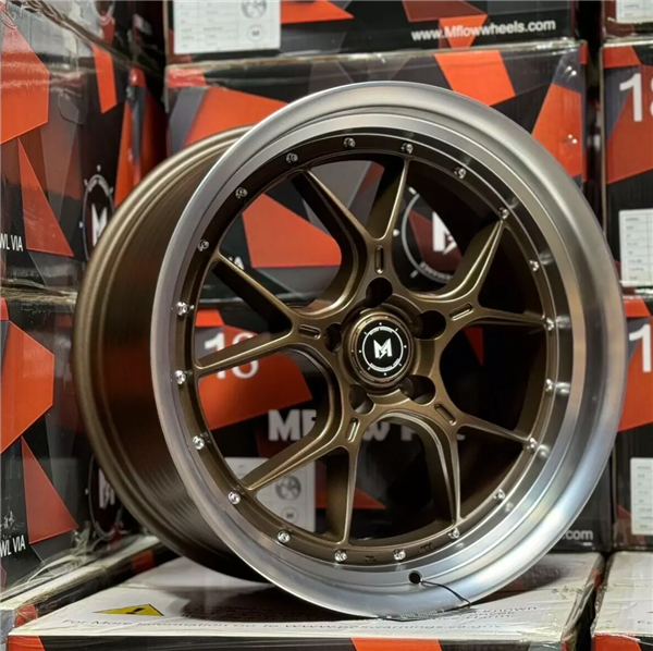 MFLOW MFL1 MATTE BRONZE MACHINED LIP 20X9.5 5X114.3/5X4.5 +35 +73.1