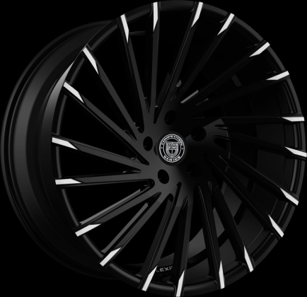WRAITH 22X9.0 5X115 +15 CB74.1 BLACK MACHINED TIPS