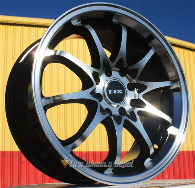 NS-TR1403 BLACK/MACHINE FACE 17X7.5 4X100/4X4.5+38 **405**