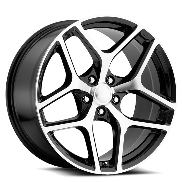 O.E. REVOLUTION Z28 GLOSS BLACK & MACHINED 20X10 5X4.75 +23 +67.1 *RT*
