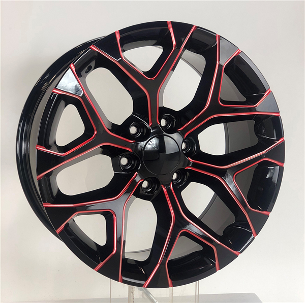O.E. REVOLUTION-G09 GLOSS BLACK/ REDMILLED 24X10 6X5.5 +31 +78.1