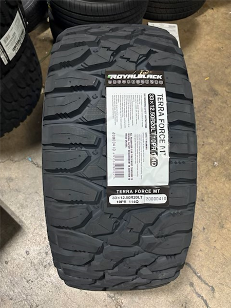 LT33X12.50R20 ROYALBLACK TERRAFORCE M/T 114Q 10PLY