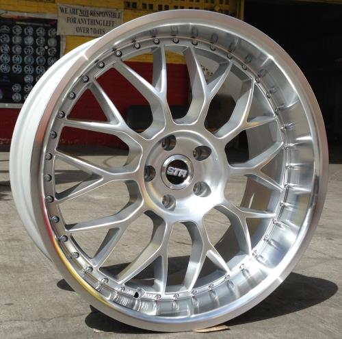 REDLINE-101 HYPER SILVER/MACHINE LIP 20X9.5 5X112+20 **STAGGERED ONLY**