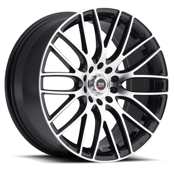 SPEC-1 RACING SP-20 GLOSS BLACK/MACHINE 18X8.0 5X4.5/5X4.75 +38 +73.1