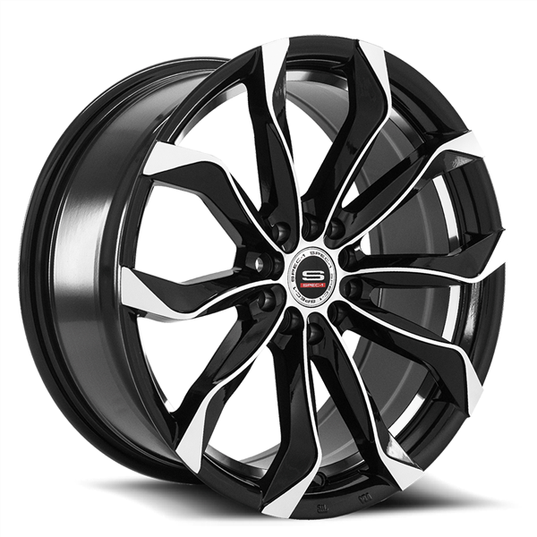 SPEC-1 RACING SP-44 GLOSS BLACK/MACHINE 17X7.5 4X100/4X4.5 +35 +73.1 4-*NC*