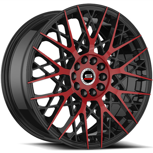SPEC-1 RACING SP-53 GLOSS BLACK/RED 20X8.5 5X112/5X4.5 +38 +73.1 *RT*