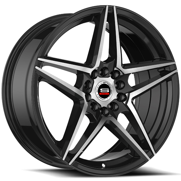 SPEC-1 RACING SP-54 GLOSS BLACK/MACHINE 20X8.5 5X100/5X4.5 +38 +73.1 *RT*