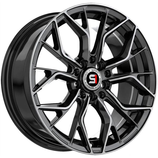 SPEC-1 SP-76 GLOSS BLACK & MACHINED 14X6.0 4X100/4X4.5 +20 +73.1 *RT*