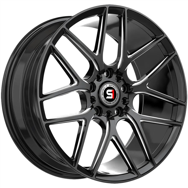 SPEC-1 SP-78 GLOSS BLACK & MILLED 18X8.0 5X4.75/5X4.5 +35 +73.1 *RT*