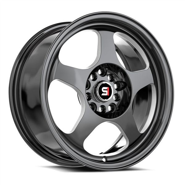 SPEC-1 SPT-36 GLOSS BLACK & MILLED 16X7.0 5X100/5X4.5 +30 +73.1 *RT*