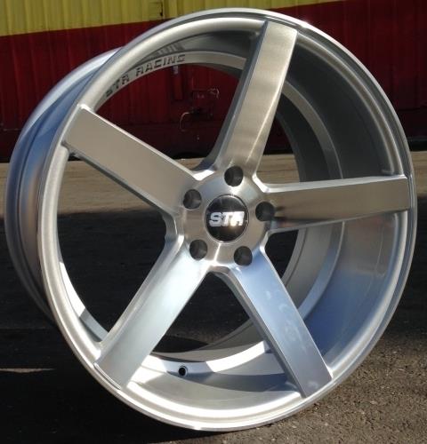STR RACING-607 SILVER/MACHINE FACE 19X8.5 5X4.5+15 73.1 **STAGGERED ONLY**