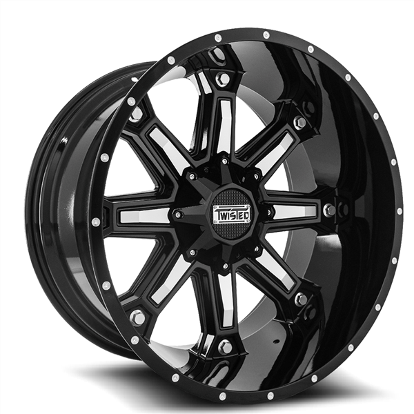 TWISTED OFFROAD-T23 WRAITH BLACK/MACHINE 20X10 8X170 -24 +130.1