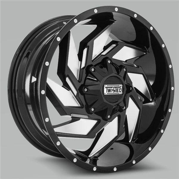 TWISTED OFFROAD-T24 RAPTOR BLACK/MACHINE 20X10 5X4.5/5X127 -12 +87.1