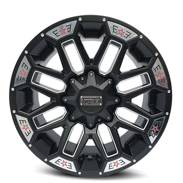TWISTED OFFROAD-T26 RANGER BLACK/MILLED 20X9.0 5X4.5/5X127 -12 +87.1