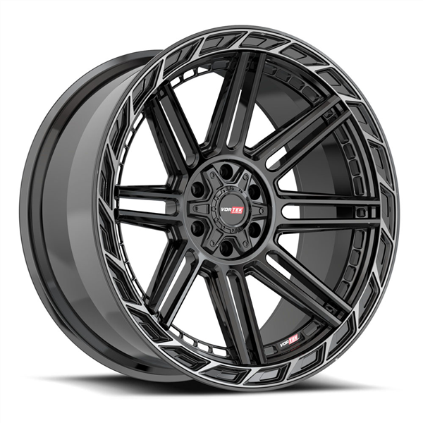VORTEK OFFROAD VRP-501 BLACK/DIAMOND CUT RING-DARK TINT 20X10 5X127/5X5.5 -18 +78.1 *RT*