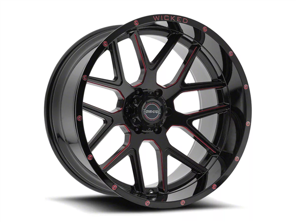 WICKED-OFFROAD W903 GLOSS BLACK RED TINT 20X10 8X170 -24 +125.2