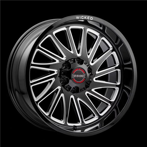 WICKED-OFFROAD W936 GLOSS BLACK MILLED 20X10 5X139.7 -19 +87.1