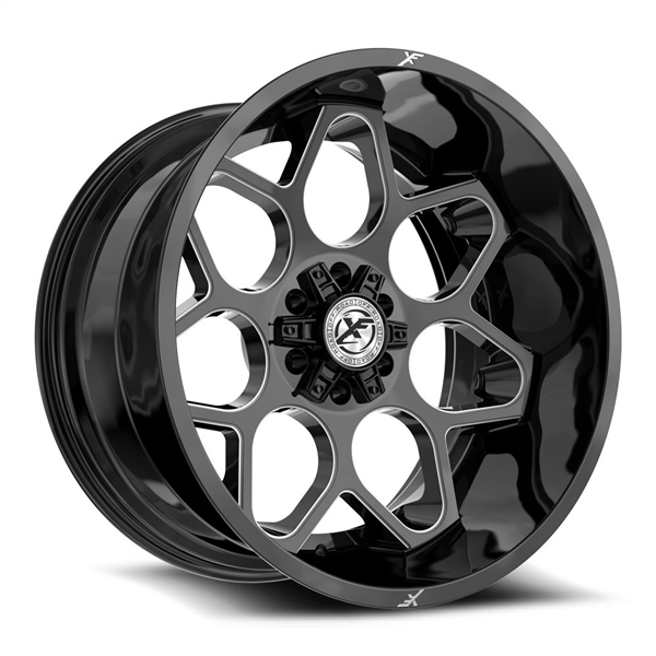 XF OFF-ROAD XF-233 GLOSS BLACK & MILLED 20X10 6X135/6X139.7 -12 +106.4 *NC*
