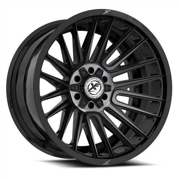 XF OFF-ROAD XF-234 GLOSS BLACK & BRUSHED DDT 20X10 6X135/6X5.5 -12 +106.4 *NC*