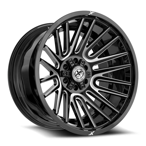 XF OFF-ROAD XF-234 GLOSS BLACK & MILLED 24X12 5X127/5X139.7 -44 +78.1 *NC*