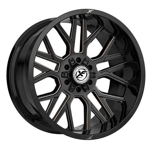 XF OFF-ROAD XF-235 GLOSS BLACK & BRONZE MILLED 20X10 5X127/5X5.5 -12 +78.1 *NC*