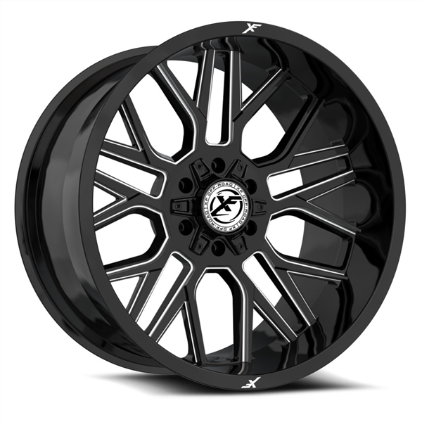 XF OFF-ROAD XF-235 GLOSS BLACK & MILLED 20X9.0 6X135/6X5.5 +12 +106.4 *NC*