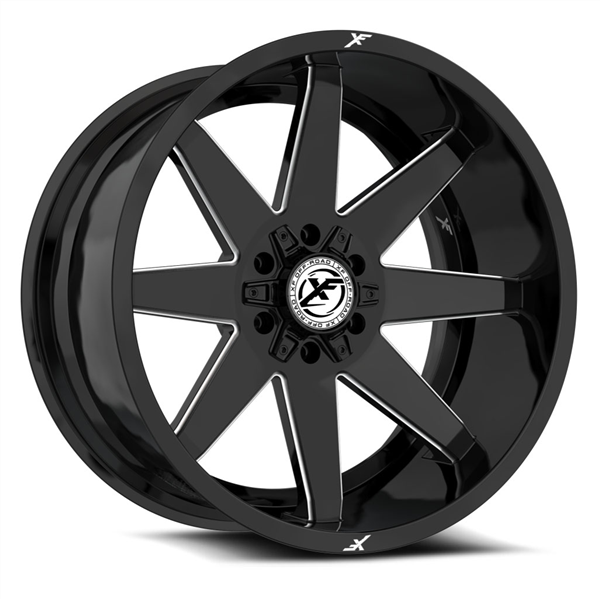 XF OFF-ROAD XF-236 GLOSS BLACK & MILLED 20X9.0 5X127/5X5.5 +0 +78.1 *NC*