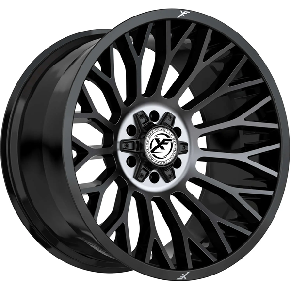 XF OFF-ROAD XF-237 GLOSS BLACK & BRUSHED DDT 20X10 5X127/5X5.5 -12 +78.1 *NC*