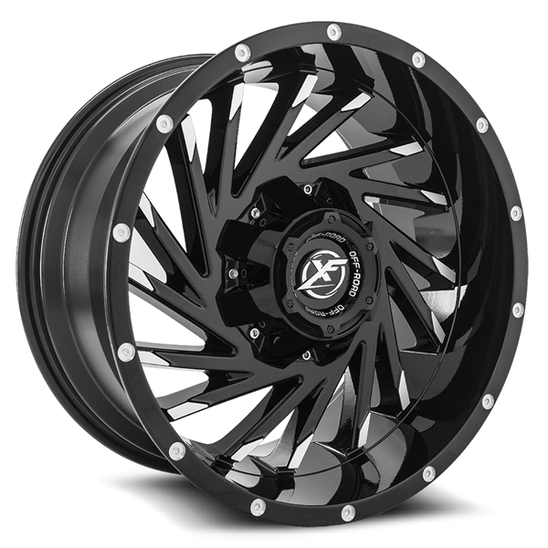 XF OFFROAD-XF209 GLOSS BLACK/MACHINE 20X10 5X4.5/5X127 -12 +78.1
