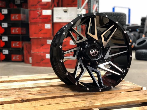 XF OFFROAD-XF218 GLOSS BLACK & MACHINED 20X9 5X139.7/5X150 +0 +110.3 *NC*