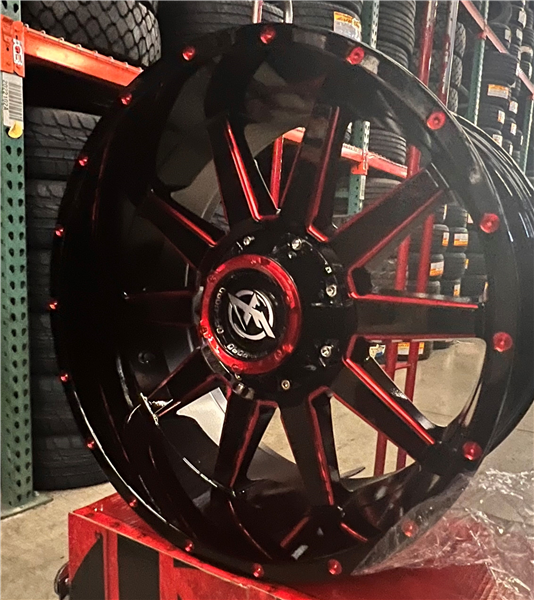 XF OFFROAD-XF219 GLOSS BLACK/RED MILLED 20X10 6X135/6X5.5 -12 +108