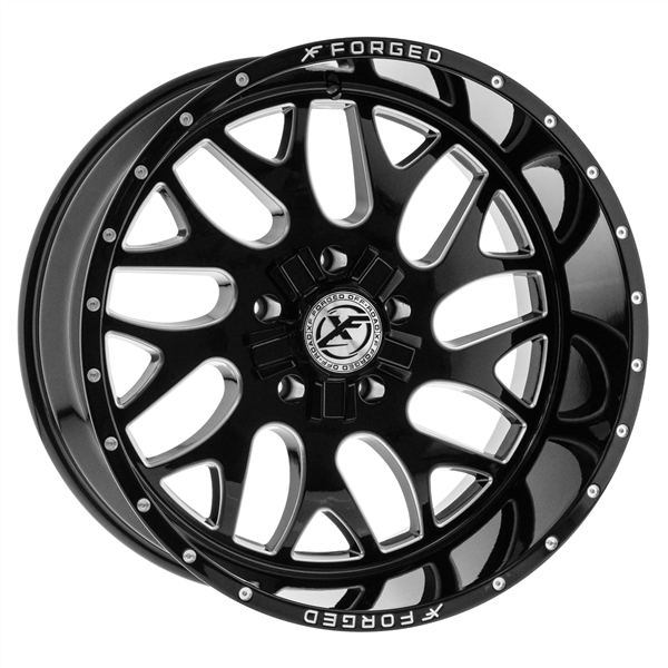 XFX FORGED XFX-301 BLACK/MILLED 18X10 5X4.5/5X127+12 +78.1 **FORGED** *FLOATING CAPS*