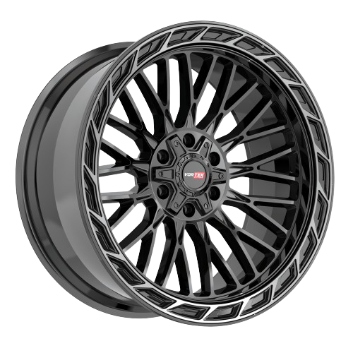 VORTEK OFFROAD VRP-502 BLACK/DIAMOND CUT DARK TINT 20X10 5X127/5X5.5 -18 +78.1 *RT*