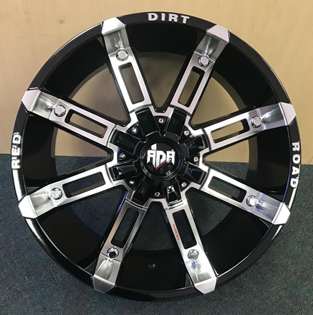 RDR RD06-M 20X10-24 6X135+6X139.7 CB-108 MACHINED/BLACK (THUNDER)-***B+M(R)