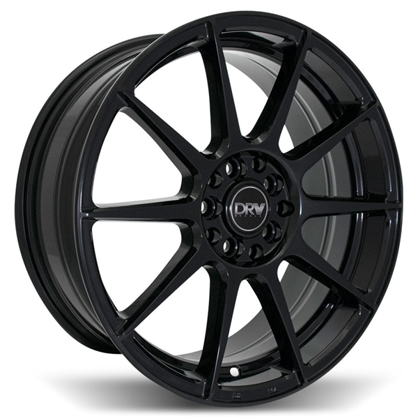 DRW-D10 18X8.0+40 5X108/5X114.3 C.B 73.1 GLOSS BLACK