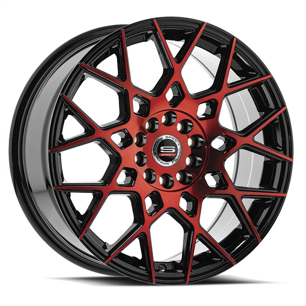 SPEC-1 RACING SP-52 18X8.0+42 5X114.3/5X120 C.B 73.1 GLOSS BLACK/RED