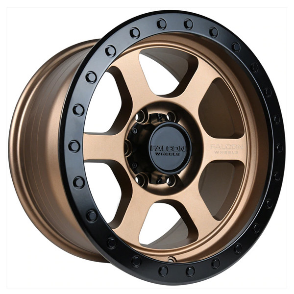 FALCON OFFROAD T1 17X9 6X139.7 ET 0 C.B 106.3 MATTE BRONZE WITH BLACK RING