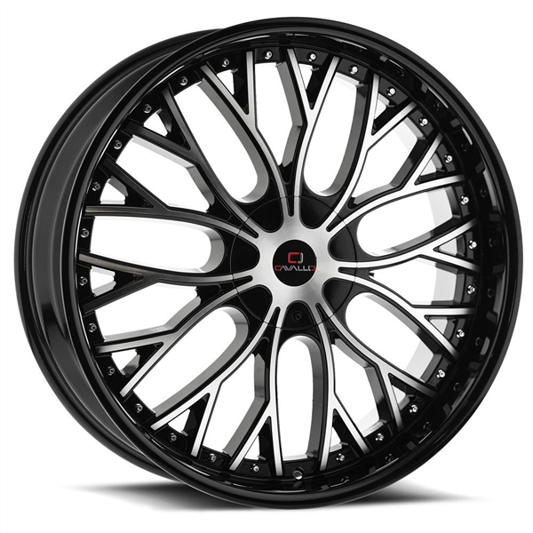CAVALLO-CLV33 20X8.5 5X112/5X114.3 +35 C.B 74.1 GLOSS BLACK/MACHINE