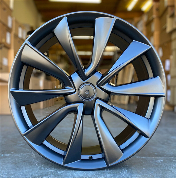 TS-5 20X8.5 5X114.3 +35 C.B 64.1 MATTE BLACK**TESLA REPLICA***
