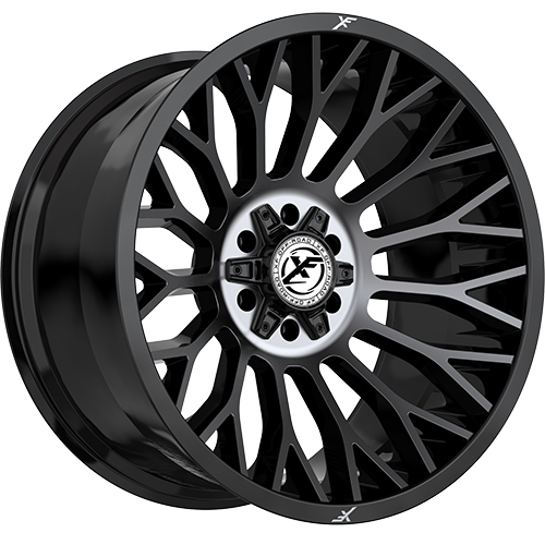 XF OFFROAD-XF237 20X10 5X127/5X139.7 -12 C.B 78.1 GLOSS BLACK BRUSHED+DARK TINT