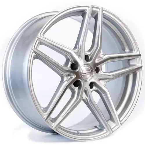 20X10.5 SELECT PRECISION ALLOYS SHADOW 5X120 +38 72.54 GLOSS SILVER BRUSHED