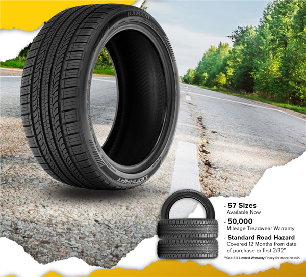 P215/55R18 LIONHART RAMANI A/S 95V BLK 500A-A 50K + ROAD HAZARD