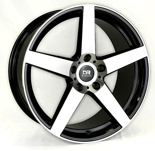 DRIFT RACING DR73 AO7003 18X8+35 5X112 C.B 66.56 BLACK MACHINE FACE *FORGED FLOW FORMED*