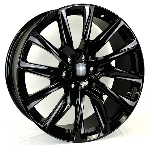 2103 CHVY, GM, CADILAC REPLICA 26X10+31 6X139.7 C.B 78.10 BLACK**GLOSS BLACK**