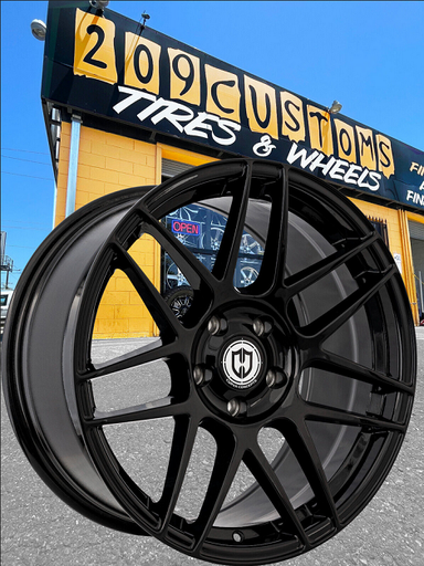 4 WHEELS 18" 18x8.5 Curva Flow Form CFF300 Gloss Black wheels rims 5x112 +35 MERCEDES