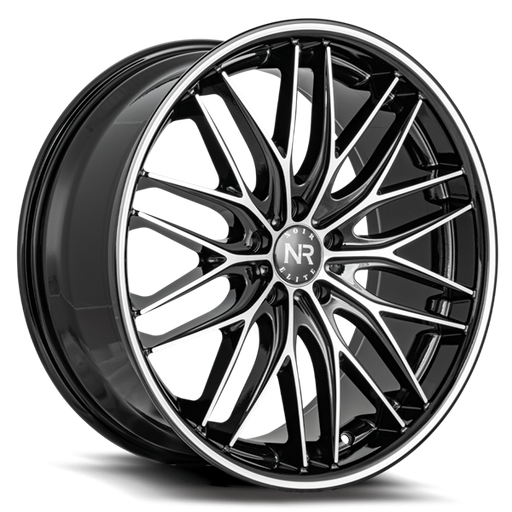 [NR10620105120-40GBMS] 20X10 NOIR ELITE NO 106 5X120 40MM C.B 72.56 GLOSS BLACK/MACHINE W/SS LIP