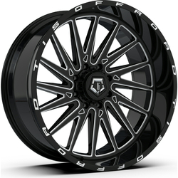 [547BM-2105019] 20X10 TIS 547BM 5X150 -19MM C.B 110.2 BLACK MILLED ( NO RETURN , FINAL SALE )