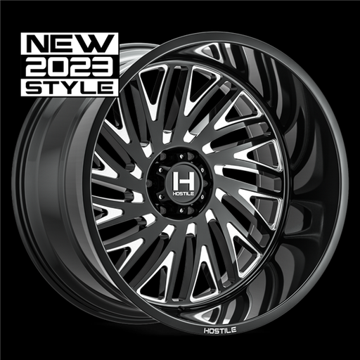 [H131-2010613547B] 20X10 HOSTILE 131 6X135 -19MM (87.0MM) BLADE CUT (BLACK MILLED)