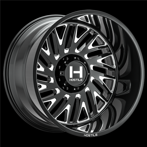 [H131-2010817047B] 20X10 HOSTILE 131 8X170 -19MM (125.2MM) BLADE CUT (BLACK MILLED)