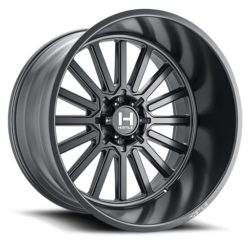 [H127-2010655047BB] 20X10 HOSTILE H127 6X139.7 -19MM C.B 106.1MM ( ASPHALT) SATIN BLACK